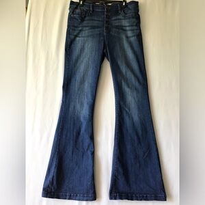 Fashion Nova Dark Blue Flare Jeans